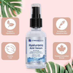 All Natural Hyaluronic Acid Serum – Intense Organic Skin Moisturizer W Vitamin C